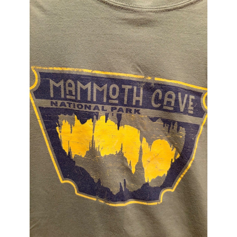 Primease Mammoth Cave National Park Graphic T-Shirt XL Green Kentucky Souvenir - Picture 2 of 8